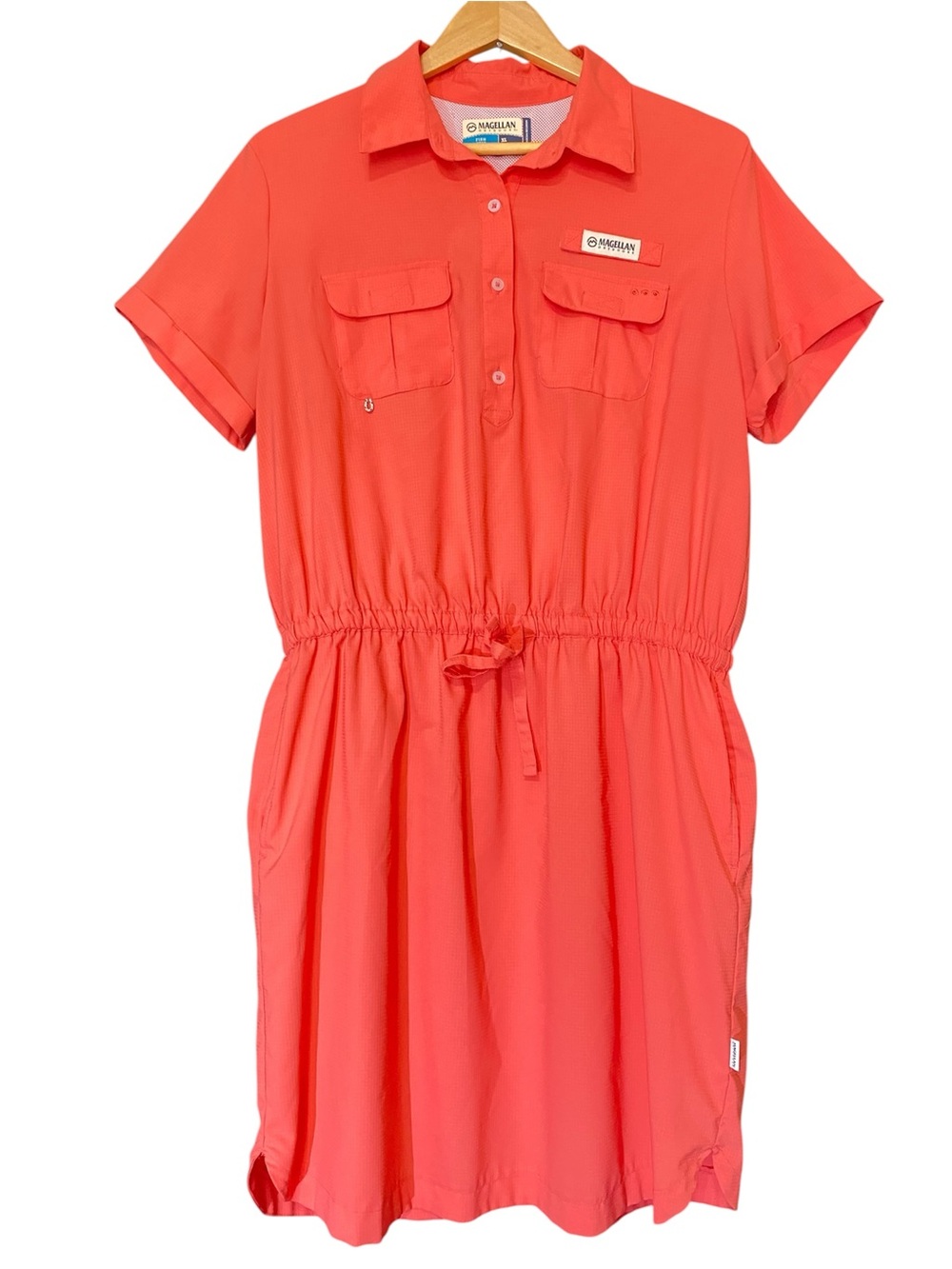 Magellan Outdoors Peach Coral Fishing Drawstring breathable Dress
